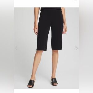 NWT Chico's Travelers Pull On Black Bermuda Lake Shorts